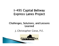 04- Giese 2015 – I-495 Express Lanes Project