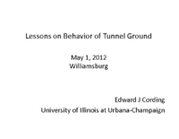 2-Cording – Lessons on Behavior of Tunnel Ground