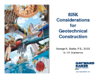 5-Burke, George – Risk Considerations for Geotechnical Construction